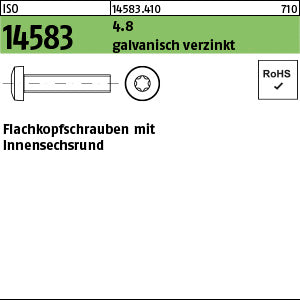 ISO 14583 4.8 -T galvanisch verzinkt - Flachkopfschrauben