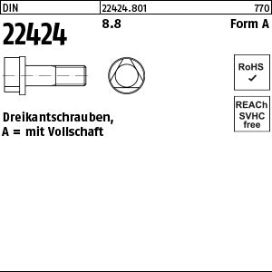 DIN 22424 8.8 AM - Dreikantschrauben
