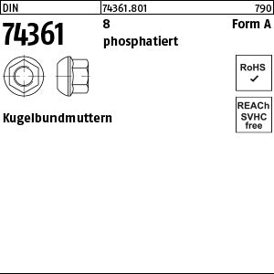 DIN 74361 8 AM SW 19 Kugelbundmuttern - Kugelbundmuttern