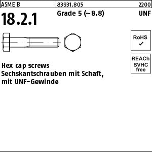 Hex cap screws Grade 5 1/4 - 28 UNF x 1 1/4 (32 mm) - Hex cap screws