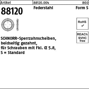SCHNORR - Scheiben Federstahl S - SCHNORR-Sperrzahnsch.