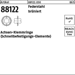 Achsen-Klemmringe Federstahl FF x 1, 5 brüniert - Achsen-Klemmringe