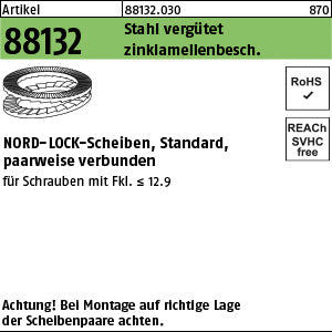 NORD-LOCK Scheiben geklebt NL 3 (3, 4 x ) - NORD-LOCK-Scheiben