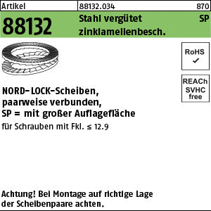 NORD-LOCK Scheiben geklebt NL 4 SP ( x 1, 8) Zinklamelle - NORD-LOCK-Scheiben
