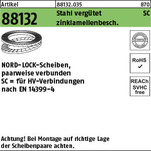 NORD-LOCK Scheibe f.HV geklebt NL 12 SC (13, 1 x ) - NORD-LOCK-Scheiben