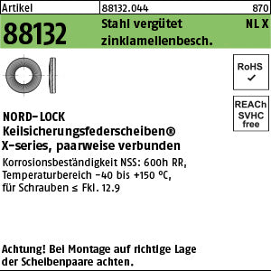 Nord-Lock X-series Scheiben NLX6 (6, 3 x ) Zinklamellenbeschichtung Zinklamelle - Nord-Lock Scheiben