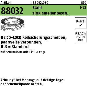 Keilsicherungsscheiben geklebt Zinklamellenbeschichtung x 1, 7 Zinklamellenbeschichtung - Keilsicherungsscheiben