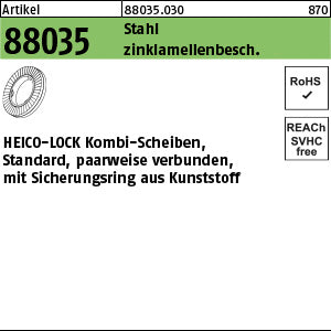 HEICO-LOCK Kombischeiben Stahl HKS- 8 Zinklamellenbeschichtung Zinklamellenbeschichtung - HEICO-LOCK Kombisch.