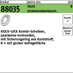 HEICO-LOCK Kombischeiben Stahl HKB- 8 Zinklamellenbeschichtung Zinklamellenbeschichtung - HEICO-LOCK Kombisch.