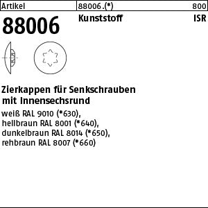Kappen für Innensechsrund dunkelbraun RAL 8014 - Zierkappen mit Stift