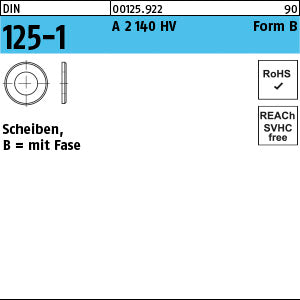DIN 125 A2 HV B 4, 3 - Scheiben