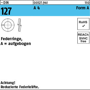 DIN 127 A4 A 3 A - Federringe
