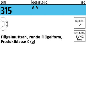 DIN 315 A4 - Flügelmuttern