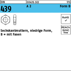 DIN 439 A2 BM 2 A - Sechskantmuttern