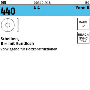 DIN 440 A4 R 5, 5 A - Scheiben
