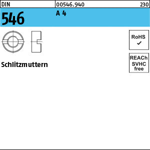 DIN 546 A4 - Schlitzmuttern