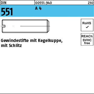 DIN 551 A4 - Gewindestifte