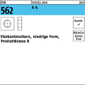 DIN 562 A4 - Vierkantmuttern