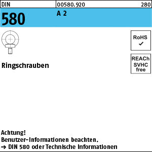 DIN 580 A2 kleiner Grundkörper - Ringschrauben