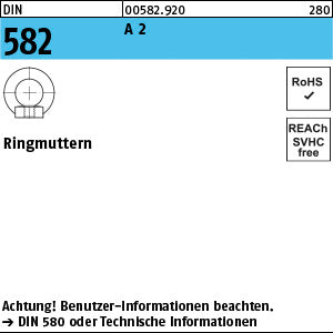 DIN 582 A2 kleiner Grundkörper - Ringmuttern