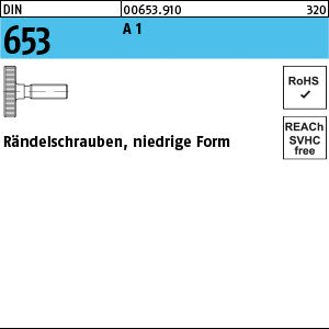 DIN 653 1.4305 rostfrei - Rändelschrauben