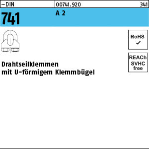 DIN 741 A2 3 mm / 1/8 ähnlich DIN 741 - Drahtseilklemmen