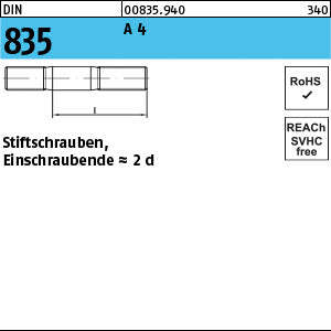 DIN 835 A4 - Stiftschrauben