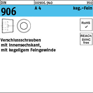 DIN 906 A4 - Verschlußschrauben