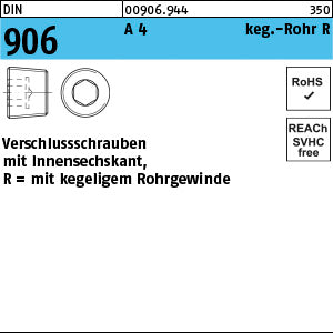 DIN 906 A4 R 1/8 A - Verschlußschrauben