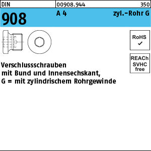 DIN 908 A4 G 1/8 A A - Verschlußschrauben