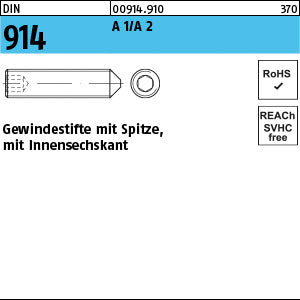 DIN 914 A 1/A2 rostfrei A1/A2 - Gewindestifte