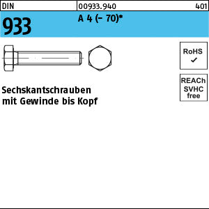 DIN 933 A4 - Sechskantschrauben