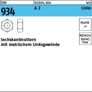 DIN 934 A2 -70 -LH - Sechskantmuttern