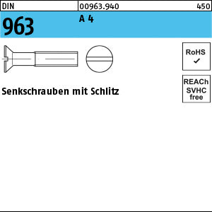 DIN 963 A4 - Senkschrauben