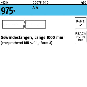DIN 975 A4 - Gewindestangen - Länge 1,00 m