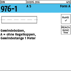 DIN 976 A 5 AM A 5 - Gewindebolzen - Länge 1,00 m