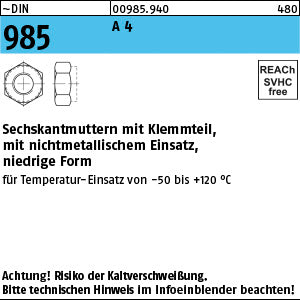 DIN 985 A4 - Sechskantmuttern