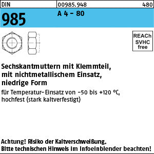 DIN 985 A4-80 - Sechskantmuttern