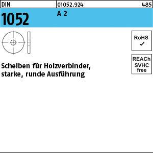 DIN 1052 Scheiben für Holzverb. A2 x 6 - Scheiben