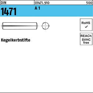 DIN 1471 1.4305 rostfrei - Kegelkerbstifte
