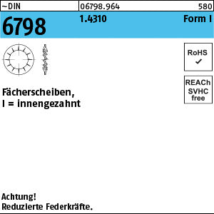 DIN 6798 1.4310 I 3, 2 rostfrei - Fächerscheiben