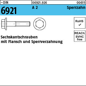 DIN 6921 A2 mit Sperrverzahnung - Sechskant.schrauben mit Flansch