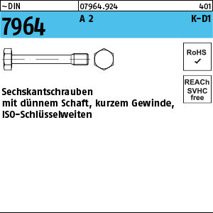DIN 7964 A2 /10 -KD1-K - Dünnschaftschrauben