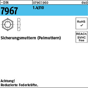 DIN 7967 1.4310 rostfrei - Sicherungsmuttern