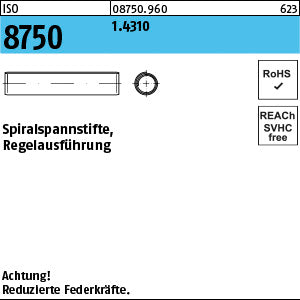 ISO 8750 1.4310 rostfrei - Spiralspannstifte