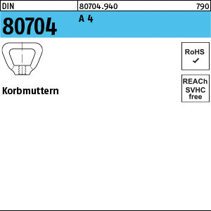 DIN 80704 A4 - Korbmuttern