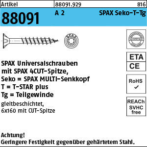 SPAX A2 Torx Senkkopf Universalschraube - Kleinpackung