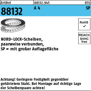 NORD-LOCK Scheiben geklebt A4 NL 3, 5 SPSS (3, 9 x ) - NORD-LOCK-Scheiben