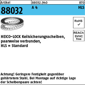 Keilsicherungsscheiben geklebt A4 x 1, 6 - Keilsicherungsscheiben