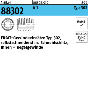 ENSAT 1.4305 rostfrei, Typ 302 - ENSAT-Gewindeeinsätze
